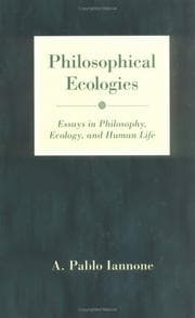 Tapa de Philosophical Ecologies