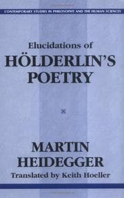 Tapa de Elucidations of Holderlin's Poetry - Contemporary Studies in Philosophy and the Human Sciences