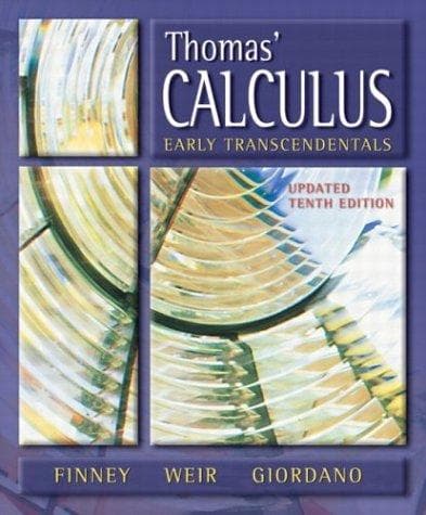Tapa de Thomas' Calculus, Early Transcendentals Update, 10th Edition