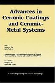 Tapa de Advances in Ceramic Coatings and Ceramic-Metal Systems