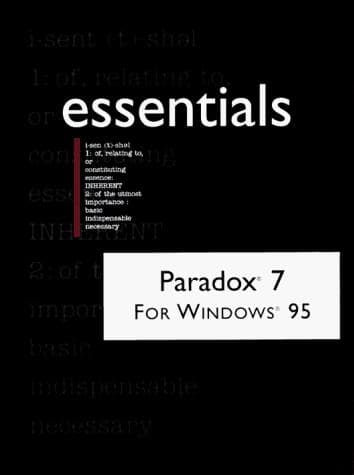 Tapa de Paradox 7 for Windows 95 and Windows NT essentials
