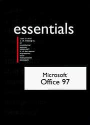 Tapa de Microsoft Office 97 professional essentials