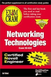 Tapa de Exam Cram for networking technologies CNE