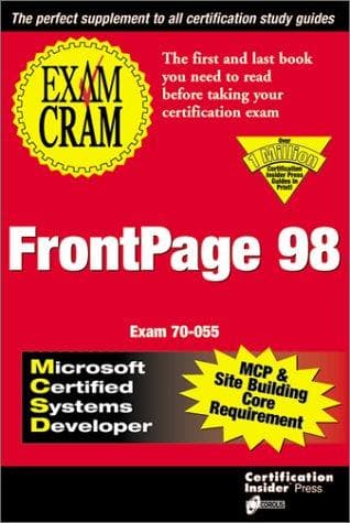 Tapa de FrontPage 98 exam cram
