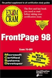 Tapa de FrontPage 98 exam cram