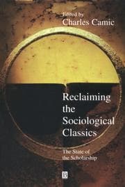 Tapa de Reclaiming the Sociological Classics