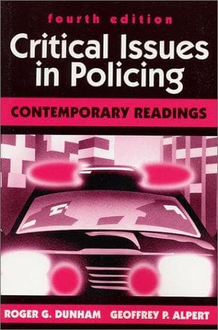 Tapa de Critical issues in policing