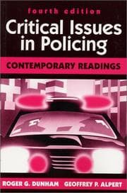 Tapa de Critical issues in policing