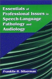 Tapa de Essentials of professional issues in speech-language pathology and audiology