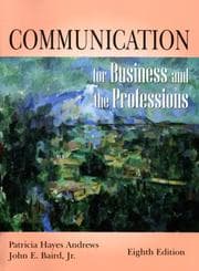 Tapa de Communication for business and the professions