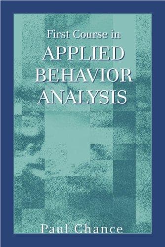Tapa de First Course in Applied Behavior Analysis