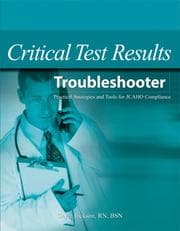 Tapa de Critical Test Results Troubleshooter