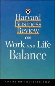 Tapa de Harvard business review on work and life balance