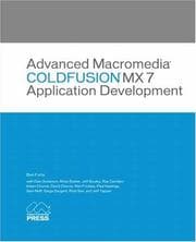 Tapa de Advanced Macromedia ColdFusion MX 7 application development