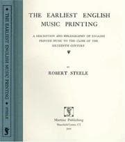 Tapa de The earliest English music printing
