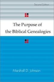 Tapa de Purpose of the Biblical Genealogies