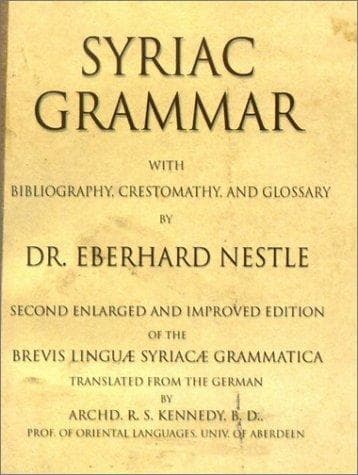 Tapa de Syriac Grammar