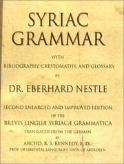 Tapa de Syriac Grammar
