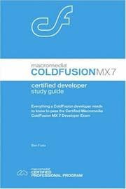 Tapa de Macromedia ColdFusion MX 7 Certified Developer Study Guide