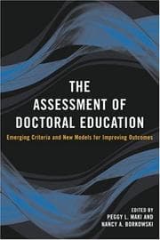 Tapa de The assessment of doctoral education