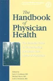 Tapa de The handbook of physician health
