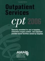 Tapa de Cpt Outpatient Services 2006 (Current Procedural Terminology (CPT) Hospital Outpatient)