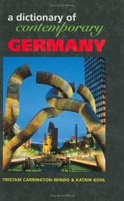 Tapa de A dictionary of contemporary Germany