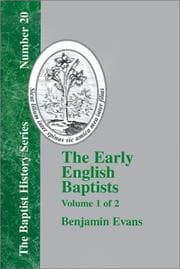 Tapa de The Early English Baptists - Volume 1 (Baptist History)