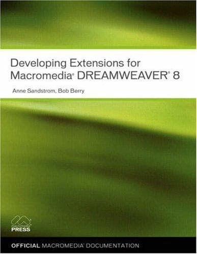 Tapa de Developing Extensions for Macromedia Dreamweaver 8