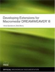 Tapa de Developing Extensions for Macromedia Dreamweaver 8