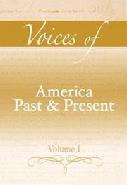 Tapa de Voices of America Past and Present, Volume I