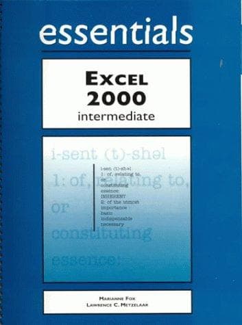 Tapa de Essentials Excel 2000