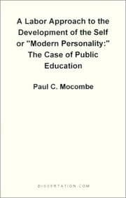 Tapa de A Labor Approach to the Development of the Self or Modern Personality