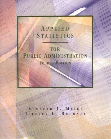 Tapa de Applied statistics for public administration