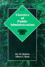Tapa de Classics of public administration