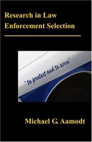 Tapa de Research In Law Enforcement Selection
