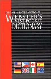 Tapa de Vest Pocket Dictionary, The New International Webster's