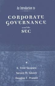 Tapa de An introduction to corporate governance and the SEC