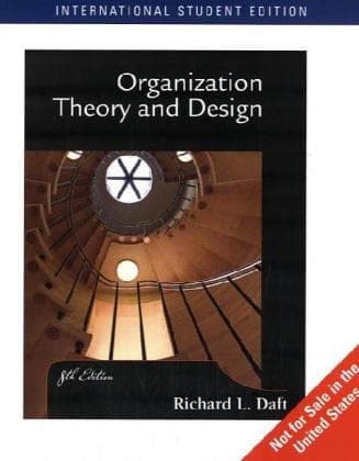 Tapa de Organization Theory and Design (International Edition)