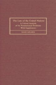 Tapa de The law of the United Nations