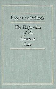 Tapa de The expansion of the common law