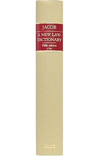 Tapa de A new law-dictionary