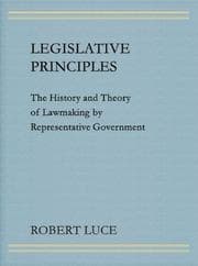 Tapa de Legislative principles