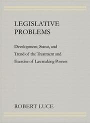 Tapa de Legislative problems
