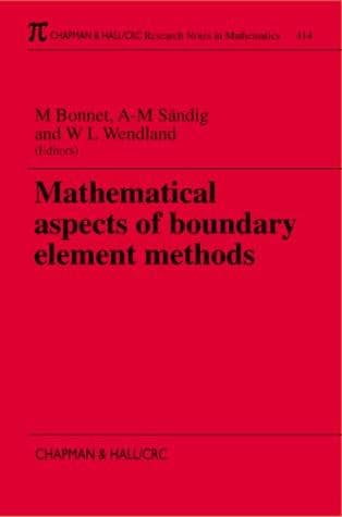 Tapa de Mathematical aspects of boundary element methods