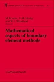 Tapa de Mathematical aspects of boundary element methods