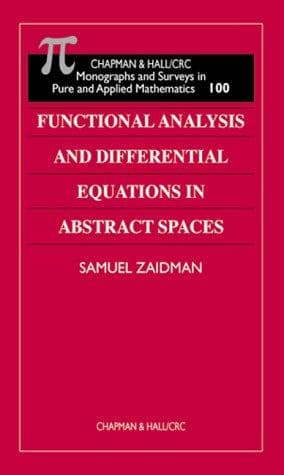 Tapa de Functional analysis and differential equations in abstract spaces