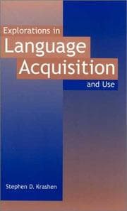 Tapa de Explorations in language acquisition and use