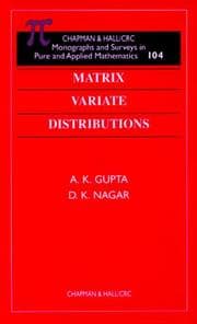 Tapa de Matrix variate distributions