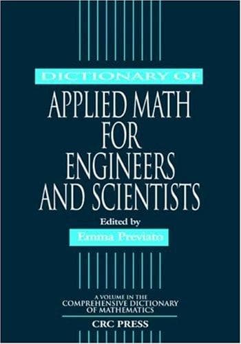 Tapa de Dictionary of Applied Math for Engineers and Scientists (Comprehensive Dictionary of Mathematics)